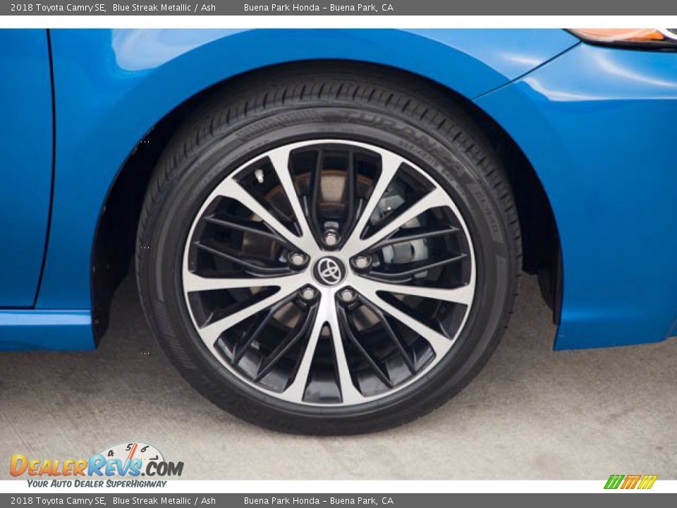 2018 Toyota Camry SE Blue Streak Metallic / Ash Photo #36