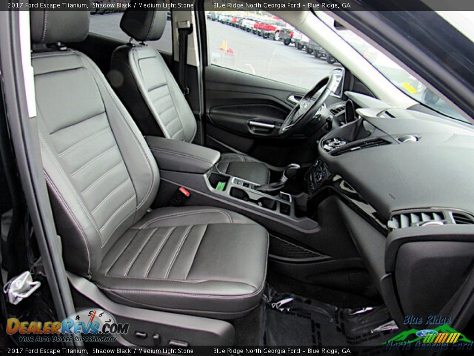 2017 Ford Escape Titanium Shadow Black / Medium Light Stone Photo #12