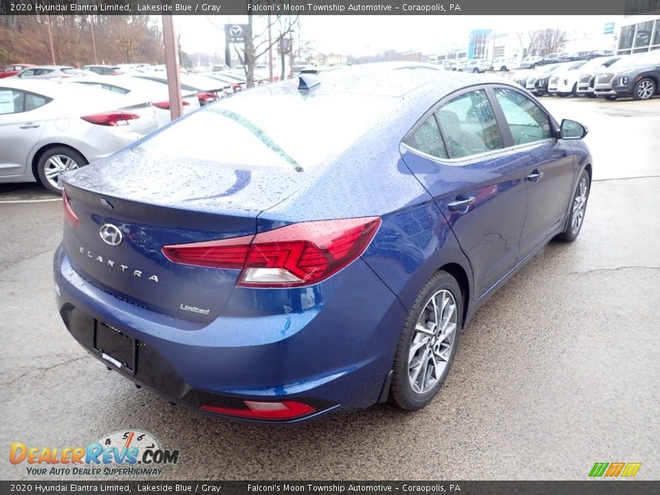 2020 Hyundai Elantra Limited Lakeside Blue / Gray Photo #2