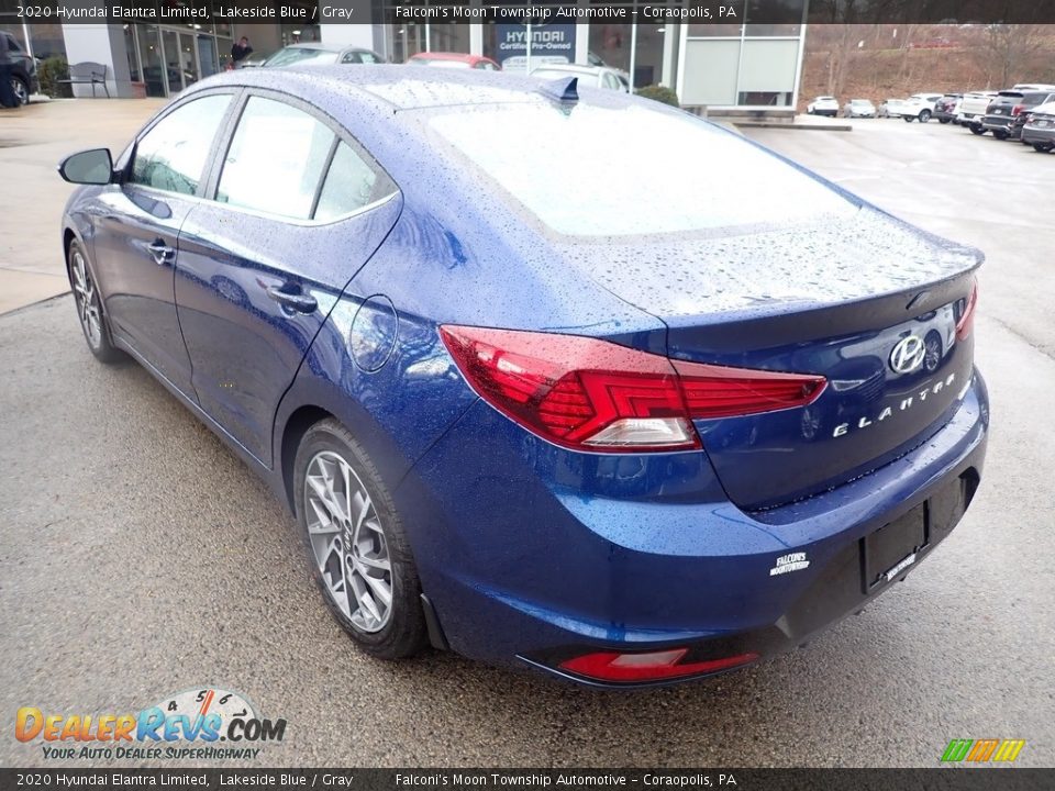 2020 Hyundai Elantra Limited Lakeside Blue / Gray Photo #6