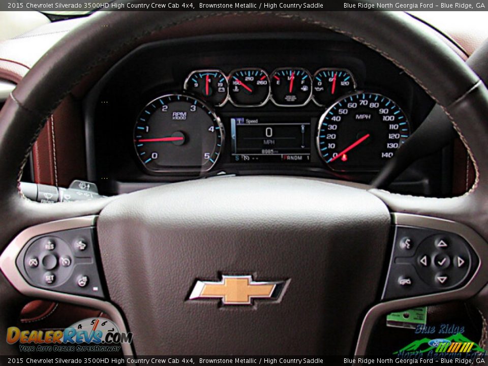 2015 Chevrolet Silverado 3500HD High Country Crew Cab 4x4 Brownstone Metallic / High Country Saddle Photo #17