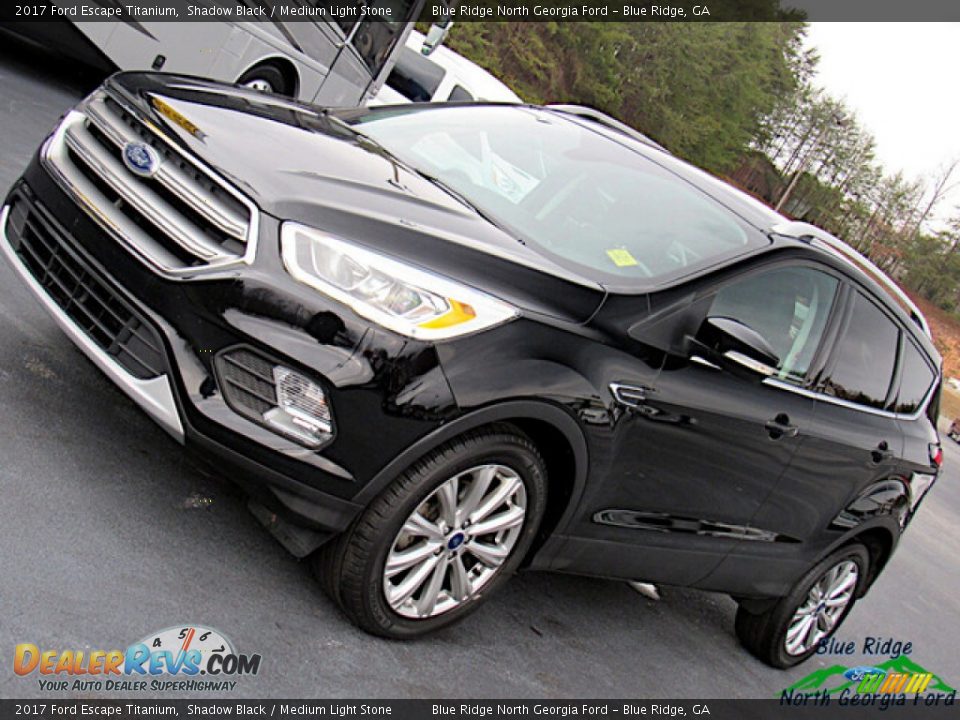 2017 Ford Escape Titanium Shadow Black / Medium Light Stone Photo #26