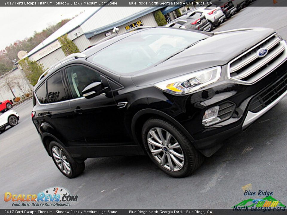 2017 Ford Escape Titanium Shadow Black / Medium Light Stone Photo #27