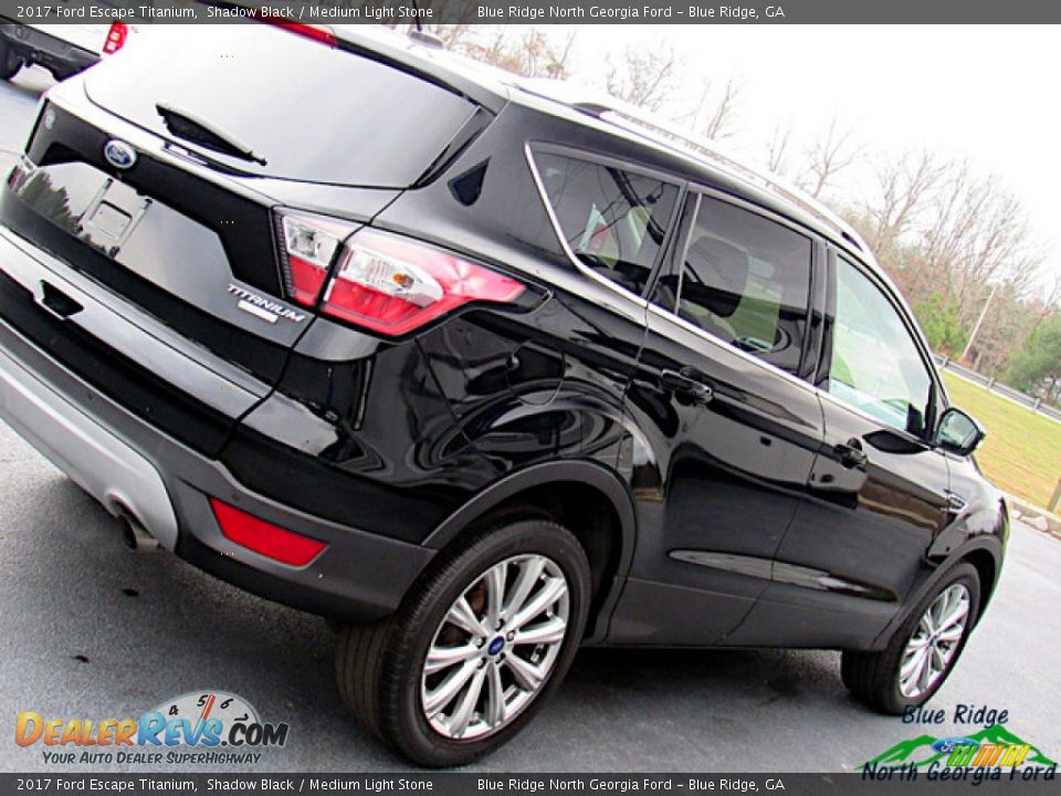 2017 Ford Escape Titanium Shadow Black / Medium Light Stone Photo #28