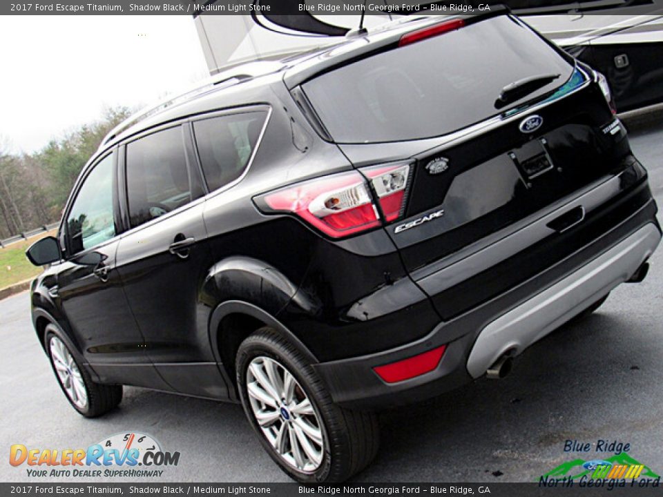 2017 Ford Escape Titanium Shadow Black / Medium Light Stone Photo #29