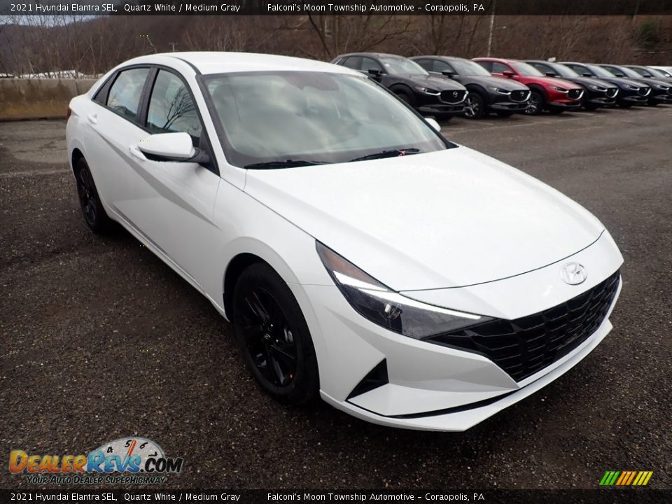 2021 Hyundai Elantra SEL Quartz White / Medium Gray Photo #3