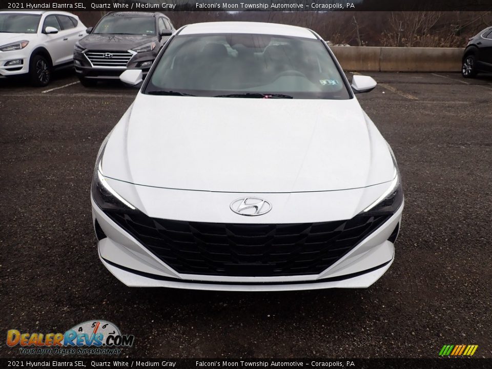 2021 Hyundai Elantra SEL Quartz White / Medium Gray Photo #4