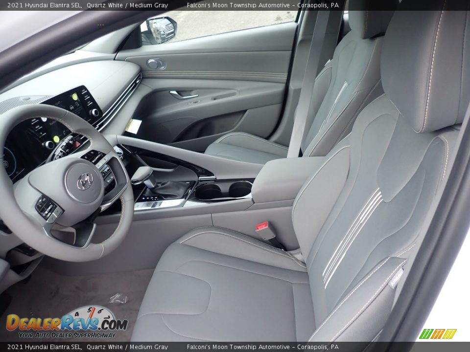 2021 Hyundai Elantra SEL Quartz White / Medium Gray Photo #10