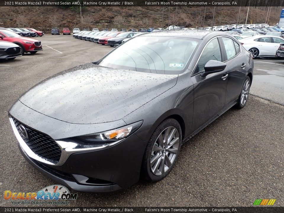 2021 Mazda Mazda3 Preferred Sedan AWD Machine Gray Metallic / Black Photo #5