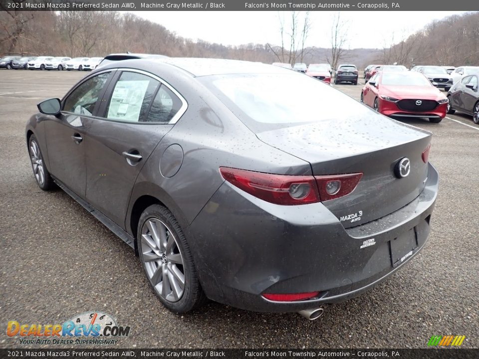 2021 Mazda Mazda3 Preferred Sedan AWD Machine Gray Metallic / Black Photo #6