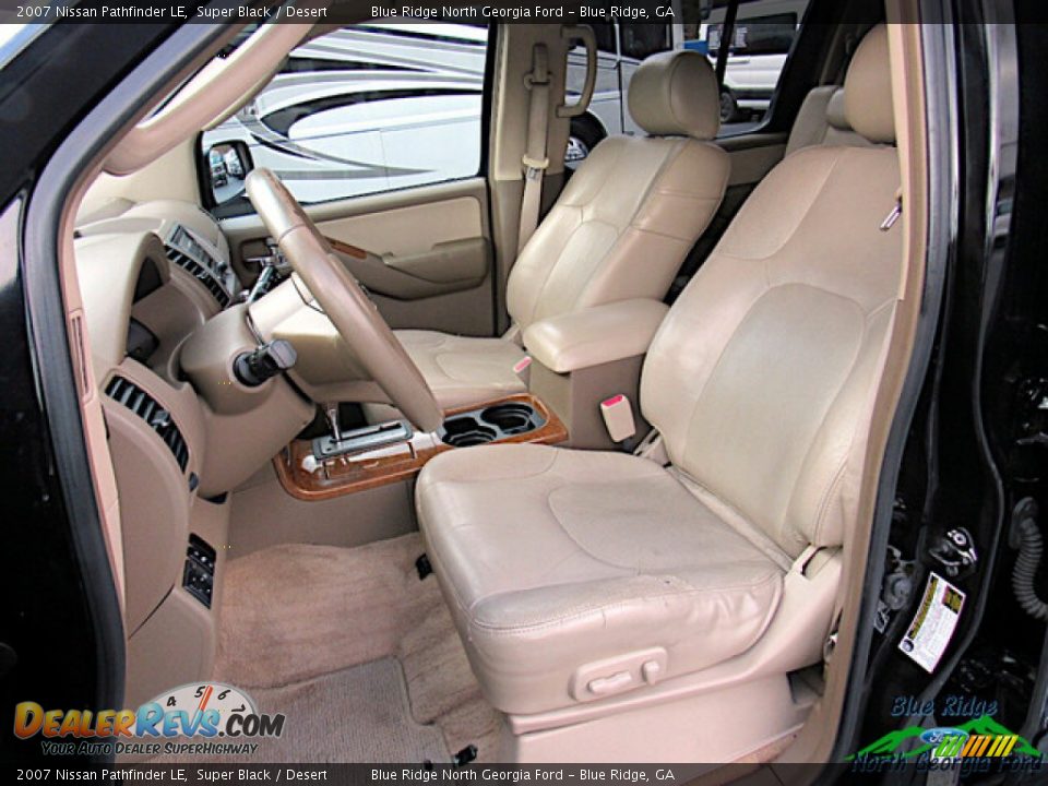 2007 Nissan Pathfinder LE Super Black / Desert Photo #10