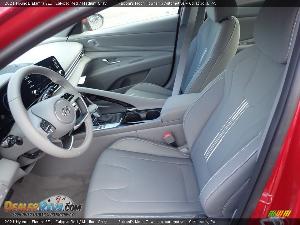 2021 Hyundai Elantra SEL Calypso Red / Medium Gray Photo #11