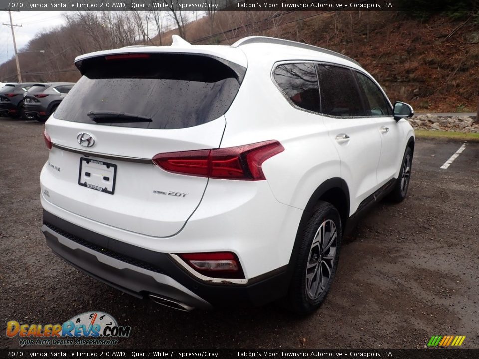 2020 Hyundai Santa Fe Limited 2.0 AWD Quartz White / Espresso/Gray Photo #2