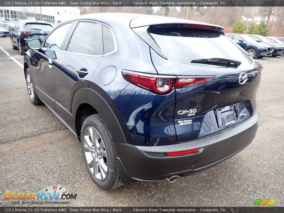 2021 Mazda CX-30 Preferred AWD Deep Crystal Blue Mica / Black Photo #6