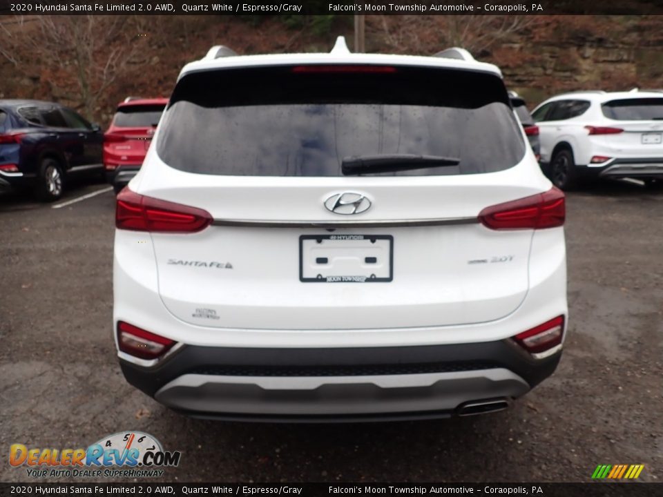 2020 Hyundai Santa Fe Limited 2.0 AWD Quartz White / Espresso/Gray Photo #7