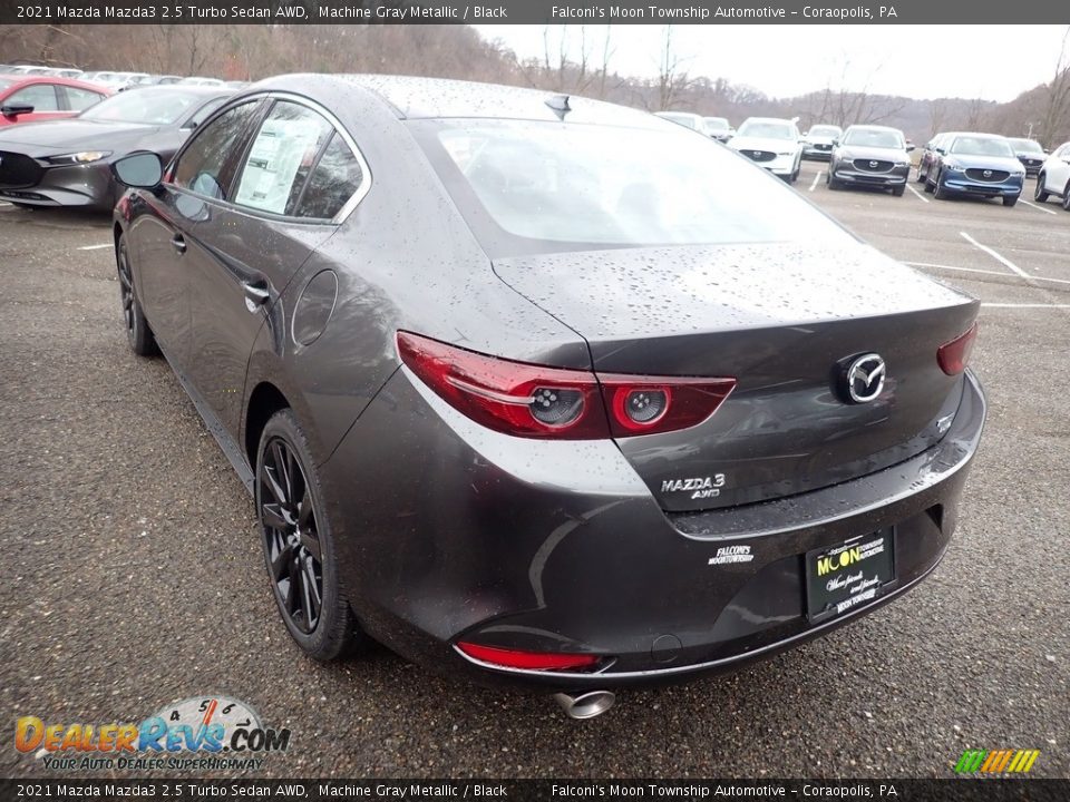 2021 Mazda Mazda3 2.5 Turbo Sedan AWD Machine Gray Metallic / Black Photo #6