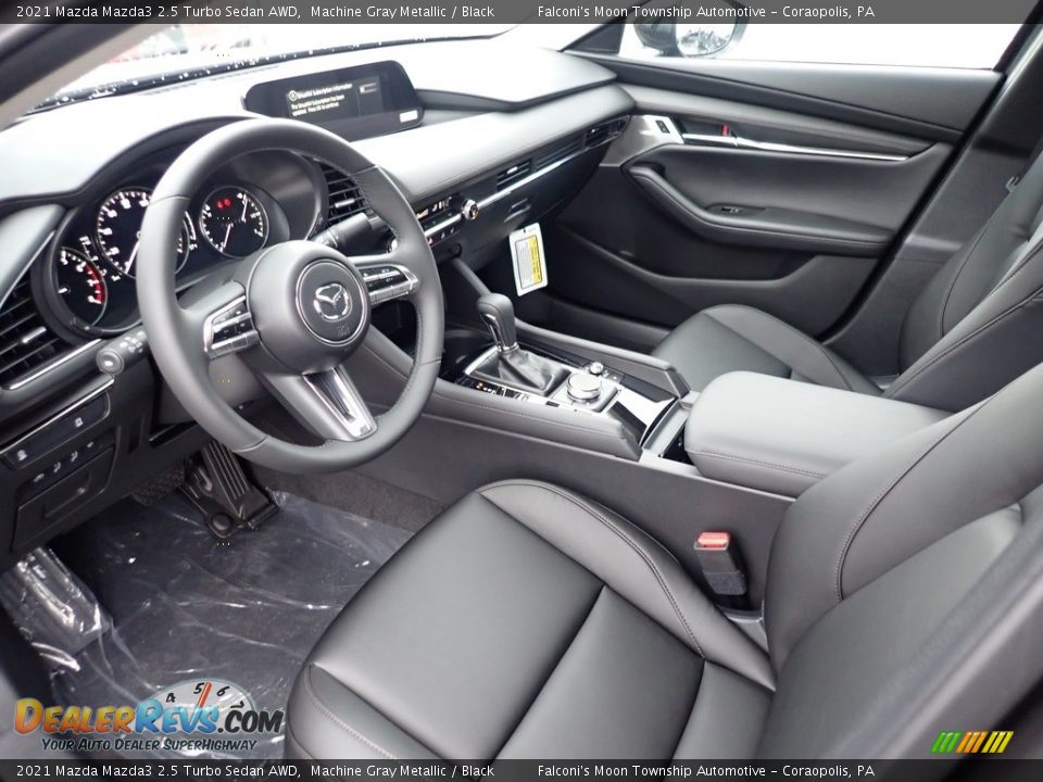 Black Interior - 2021 Mazda Mazda3 2.5 Turbo Sedan AWD Photo #10