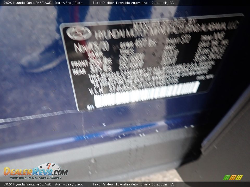 2020 Hyundai Santa Fe SE AWD Stormy Sea / Black Photo #12