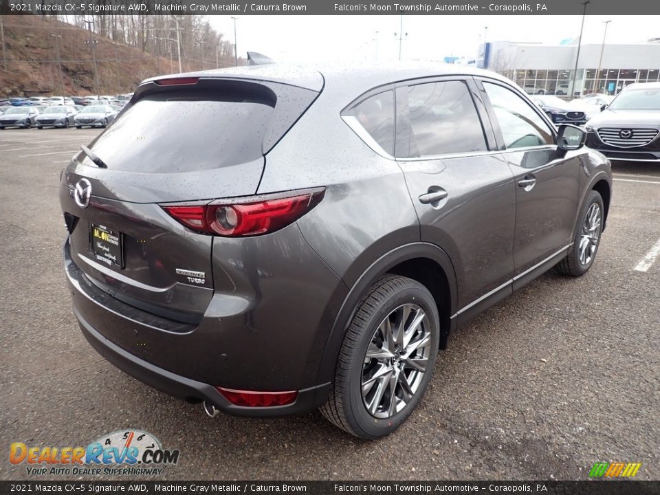 2021 Mazda CX-5 Signature AWD Machine Gray Metallic / Caturra Brown Photo #2