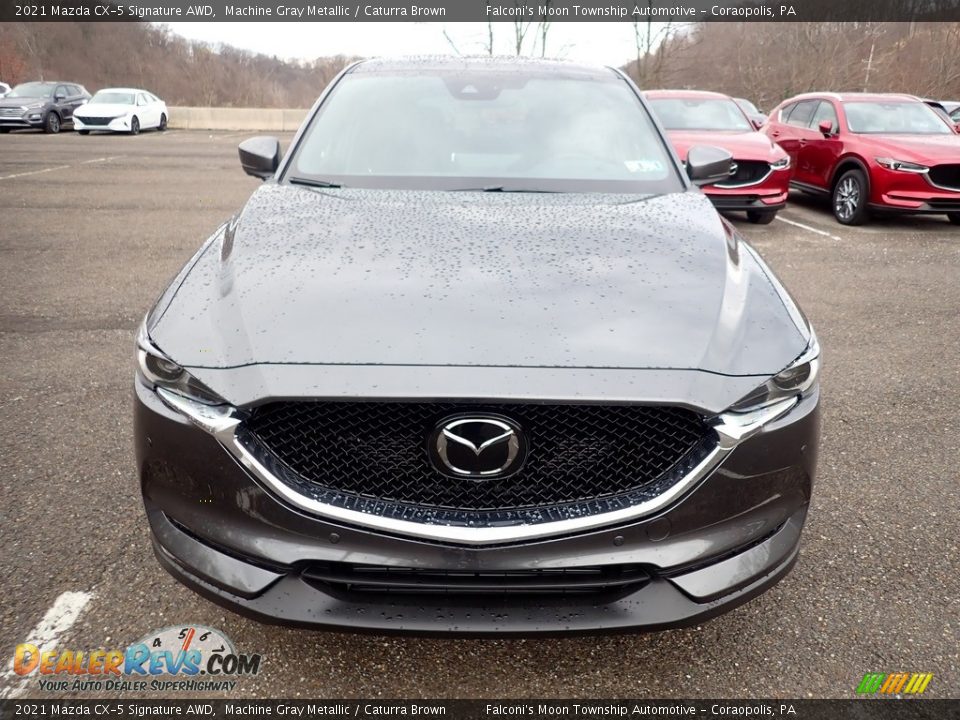 2021 Mazda CX-5 Signature AWD Machine Gray Metallic / Caturra Brown Photo #4