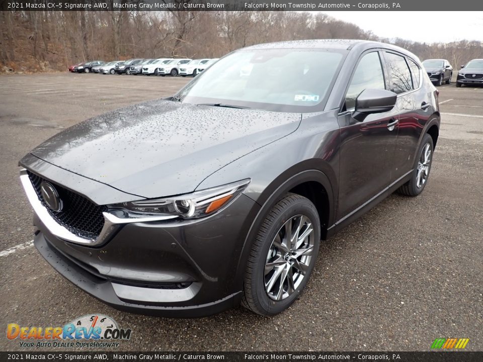 2021 Mazda CX-5 Signature AWD Machine Gray Metallic / Caturra Brown Photo #5