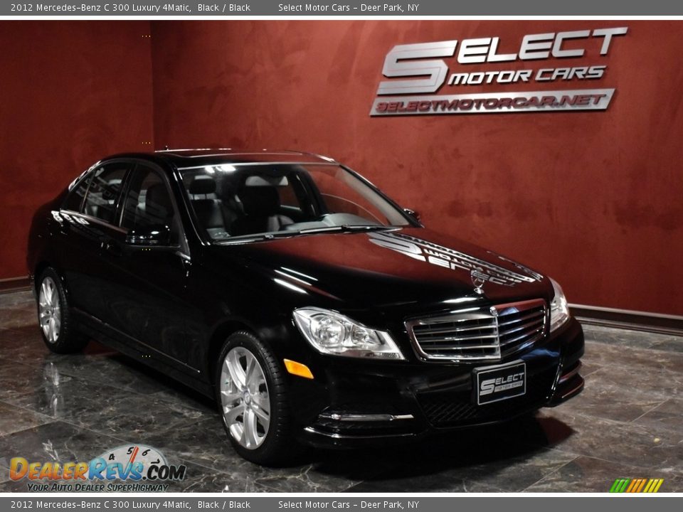 2012 Mercedes-Benz C 300 Luxury 4Matic Black / Black Photo #3