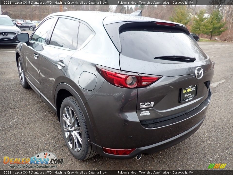 2021 Mazda CX-5 Signature AWD Machine Gray Metallic / Caturra Brown Photo #6
