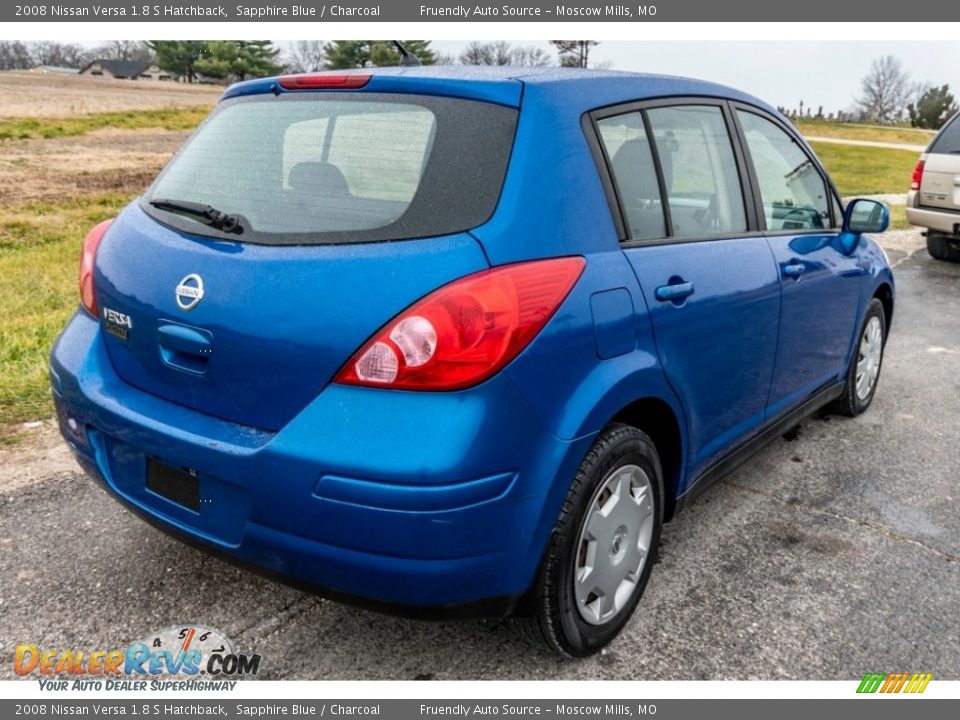 2008 Nissan Versa 1.8 S Hatchback Sapphire Blue / Charcoal Photo #4