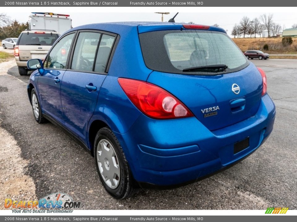 2008 Nissan Versa 1.8 S Hatchback Sapphire Blue / Charcoal Photo #6