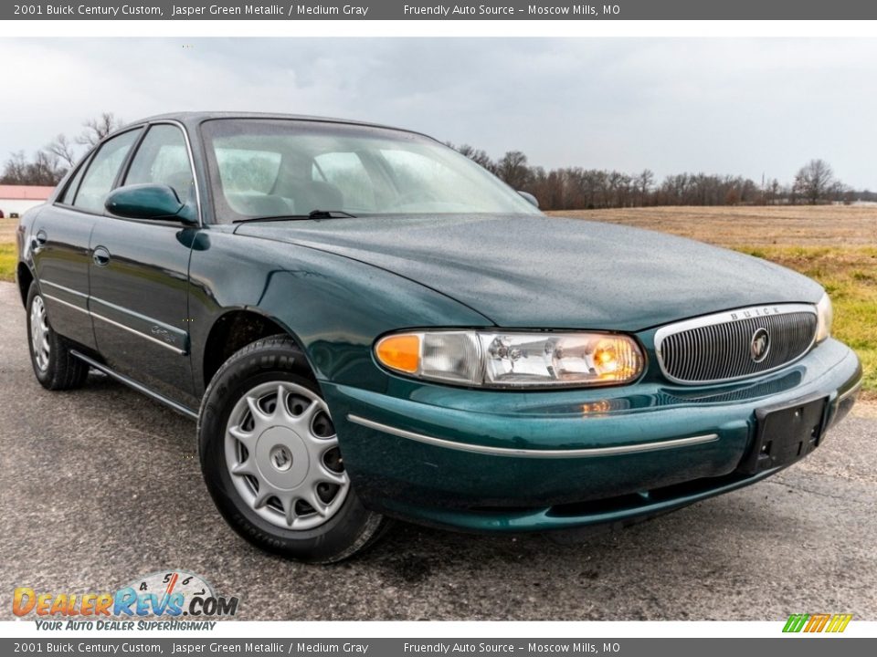 2001 Buick Century Custom Jasper Green Metallic / Medium Gray Photo #1