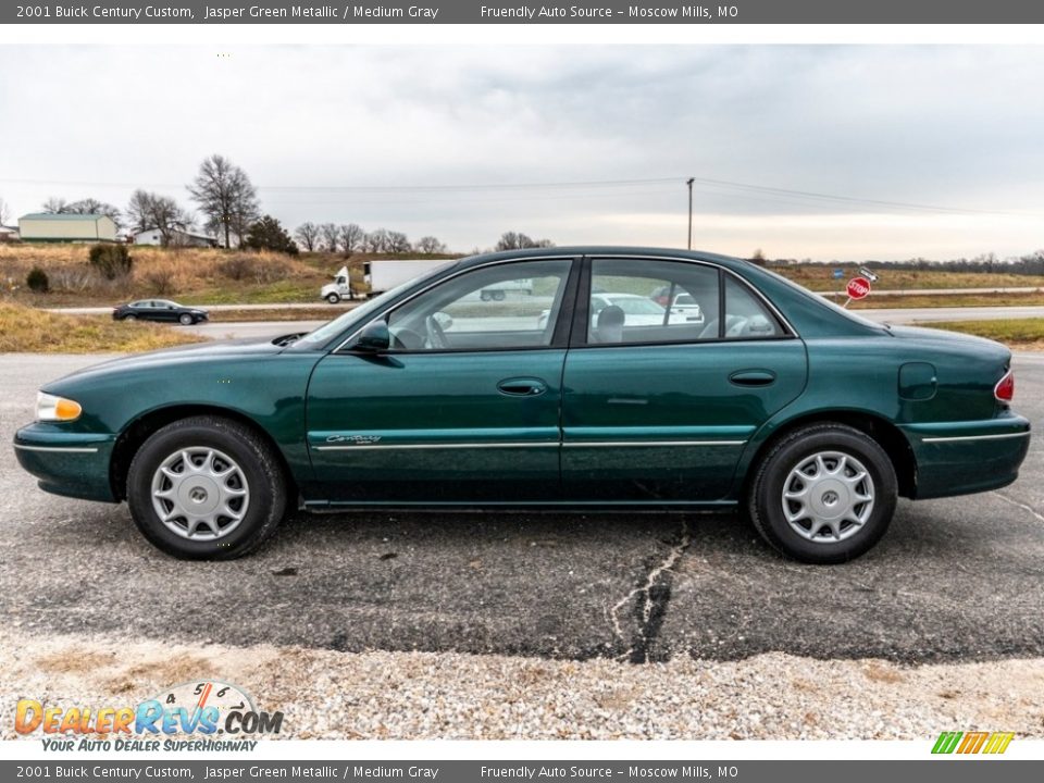 2001 Buick Century Custom Jasper Green Metallic / Medium Gray Photo #7