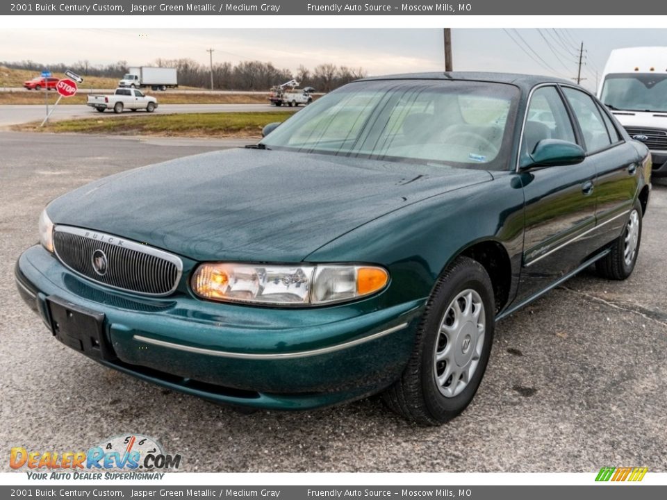 2001 Buick Century Custom Jasper Green Metallic / Medium Gray Photo #8