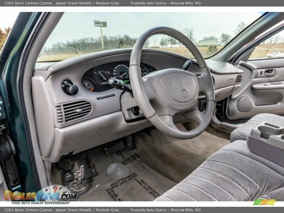 2001 Buick Century Custom Jasper Green Metallic / Medium Gray Photo #19