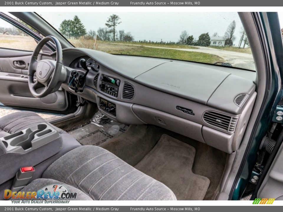 2001 Buick Century Custom Jasper Green Metallic / Medium Gray Photo #27