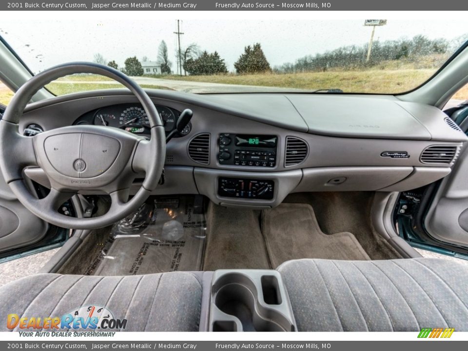 2001 Buick Century Custom Jasper Green Metallic / Medium Gray Photo #30