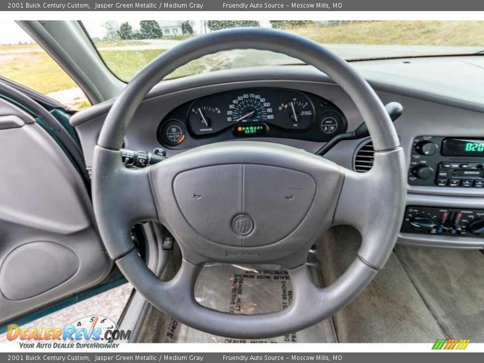 2001 Buick Century Custom Jasper Green Metallic / Medium Gray Photo #32