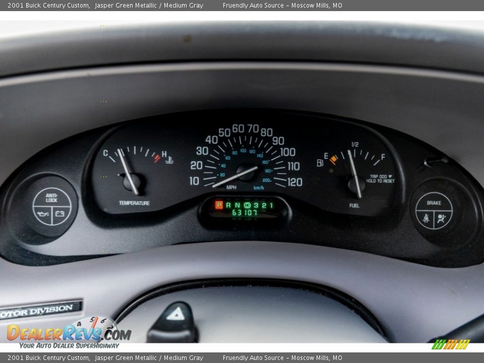 2001 Buick Century Custom Jasper Green Metallic / Medium Gray Photo #33