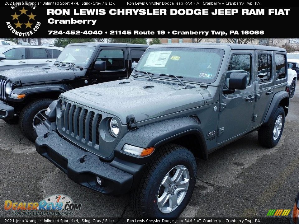 2021 Jeep Wrangler Unlimited Sport 4x4 Sting-Gray / Black Photo #1