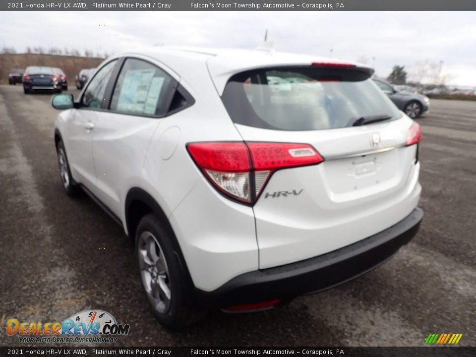 2021 Honda HR-V LX AWD Platinum White Pearl / Gray Photo #3