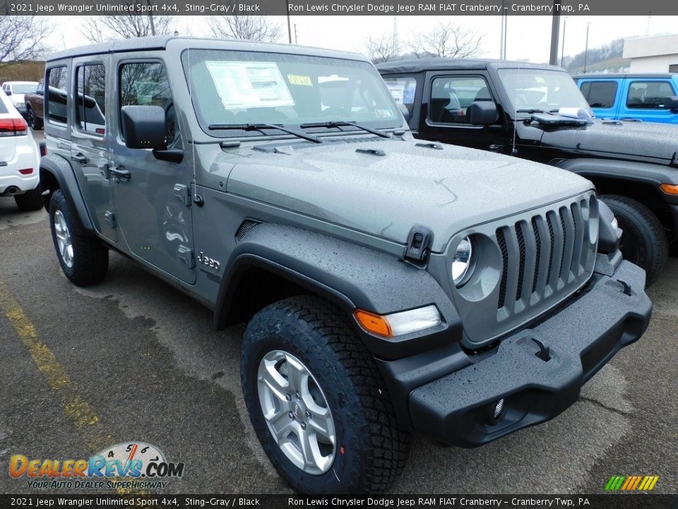 2021 Jeep Wrangler Unlimited Sport 4x4 Sting-Gray / Black Photo #3