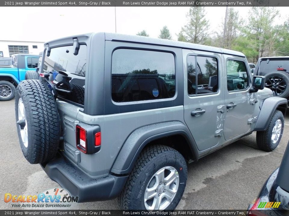2021 Jeep Wrangler Unlimited Sport 4x4 Sting-Gray / Black Photo #4