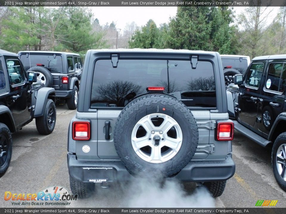 2021 Jeep Wrangler Unlimited Sport 4x4 Sting-Gray / Black Photo #6