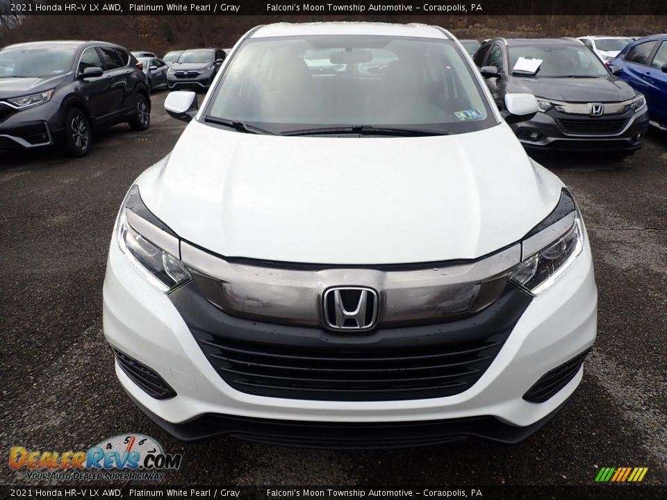 2021 Honda HR-V LX AWD Platinum White Pearl / Gray Photo #7