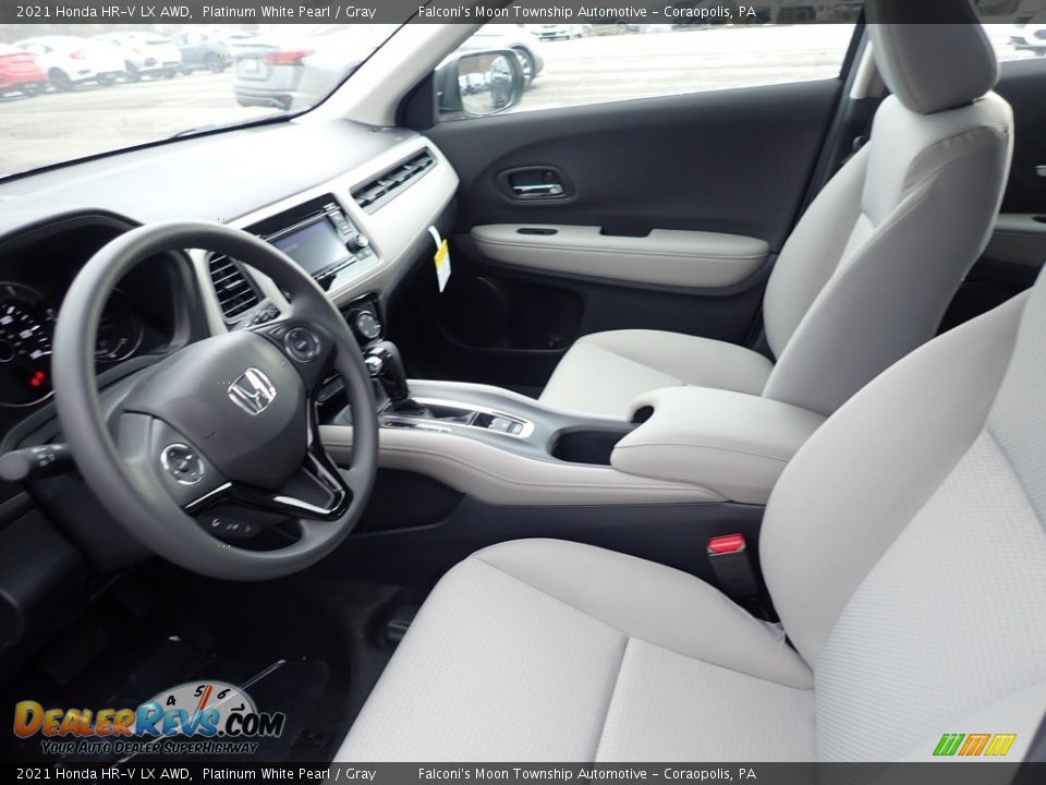 2021 Honda HR-V LX AWD Platinum White Pearl / Gray Photo #8