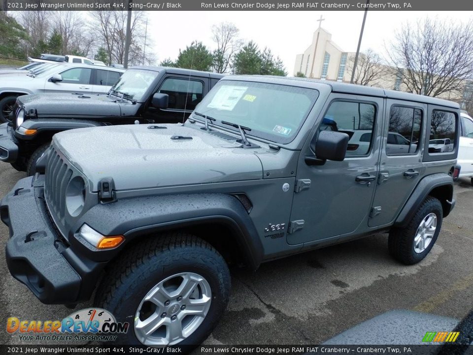 2021 Jeep Wrangler Unlimited Sport 4x4 Sting-Gray / Black Photo #9