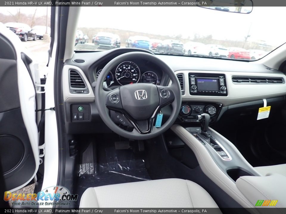2021 Honda HR-V LX AWD Platinum White Pearl / Gray Photo #10