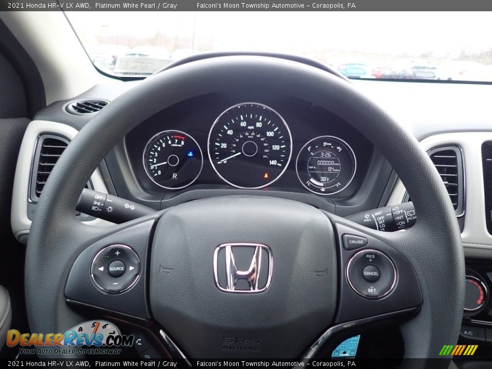 2021 Honda HR-V LX AWD Platinum White Pearl / Gray Photo #15