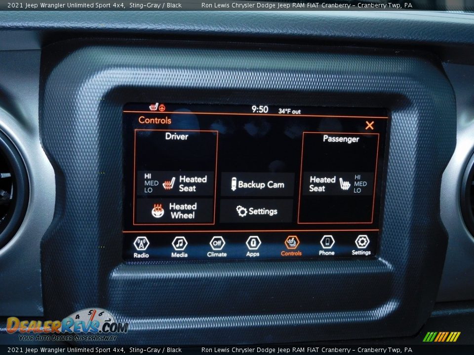 2021 Jeep Wrangler Unlimited Sport 4x4 Sting-Gray / Black Photo #16