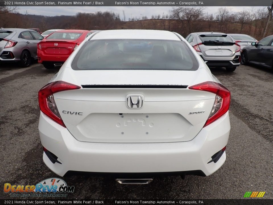 2021 Honda Civic Sport Sedan Platinum White Pearl / Black Photo #5