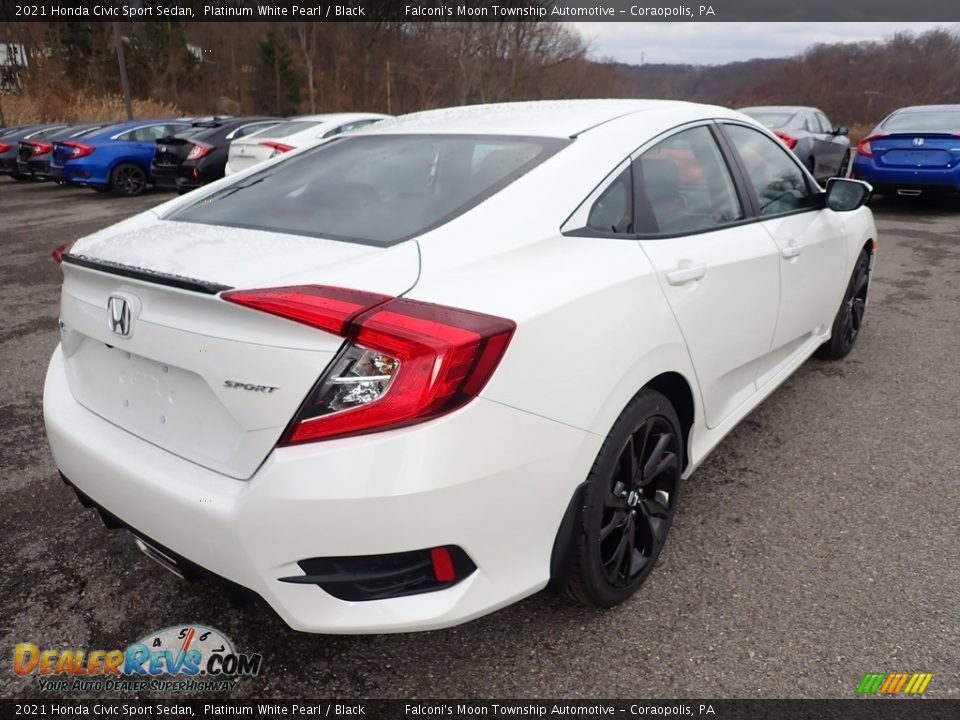 2021 Honda Civic Sport Sedan Platinum White Pearl / Black Photo #6